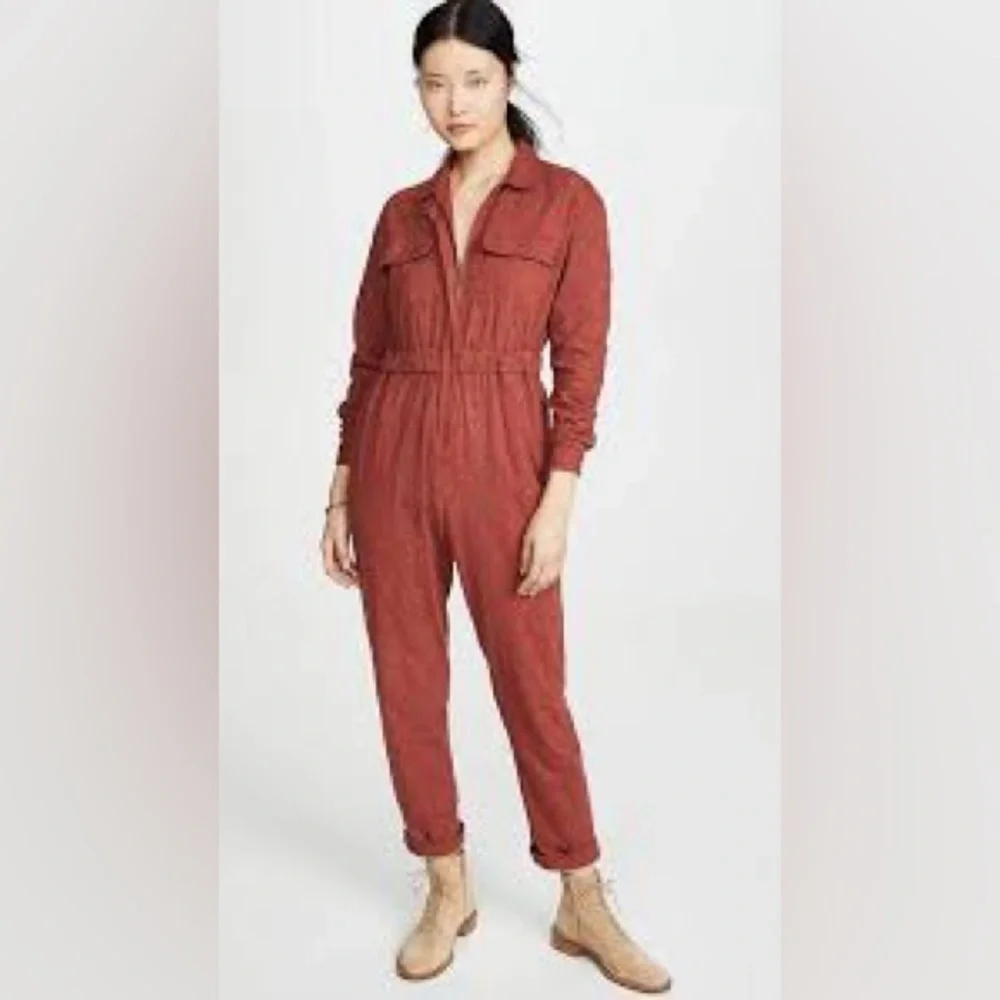 NWT Free People Set The Tone Eyelet Jumpsuit, Size 2